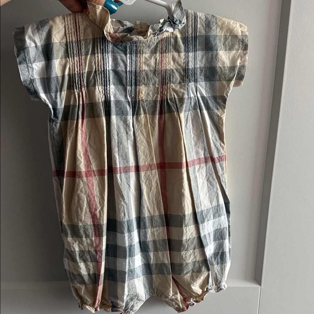 Burberry Baby Plaid Short Romper